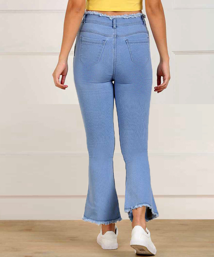 KAZO Jeans and Jeggings  Buy KAZO Blue Bellbottom Flared Jeans Online   Nykaa Fashion
